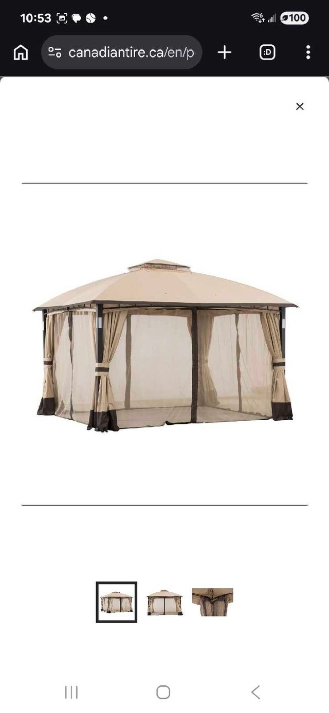 Gazebo with screens and privacy screen