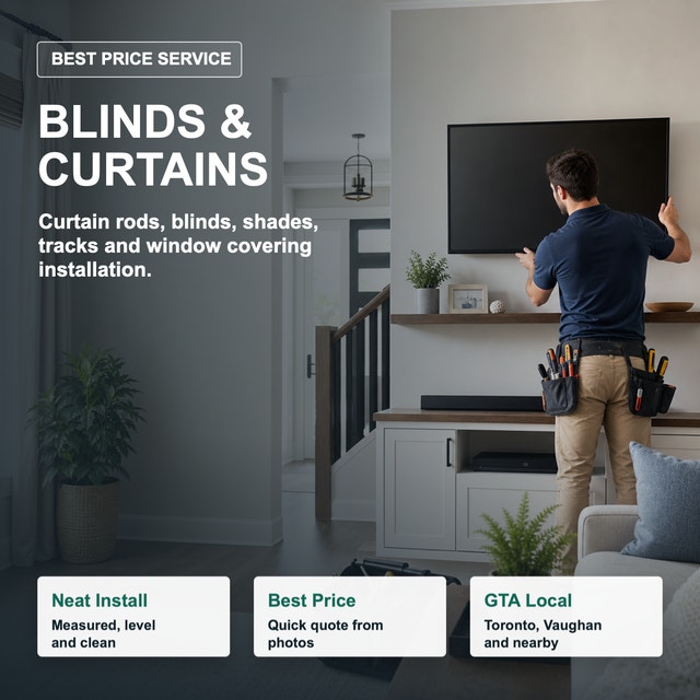 Blinds & Curtain Installation | Rods Shades Best Price