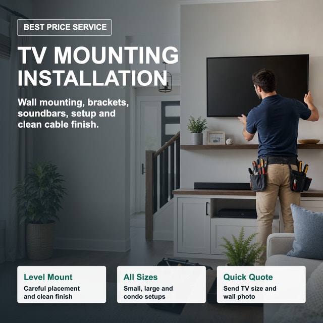TV Mounting Service | Wall Mount Installation Best Price