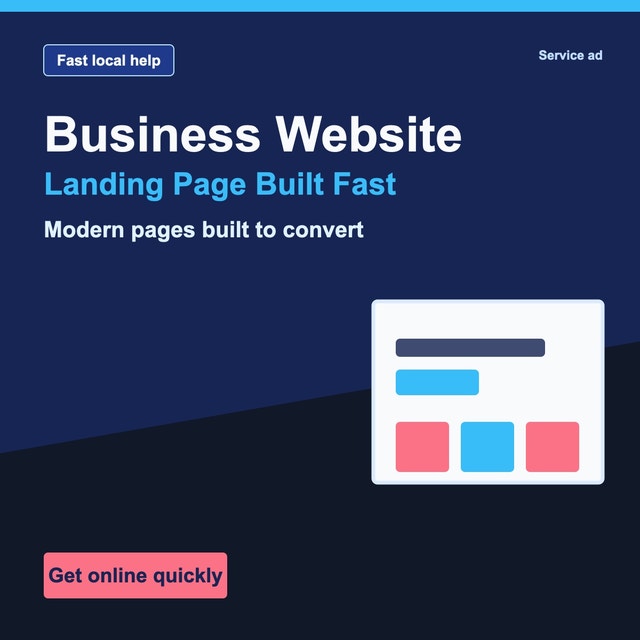 Business Website & Landing Page Built Fast