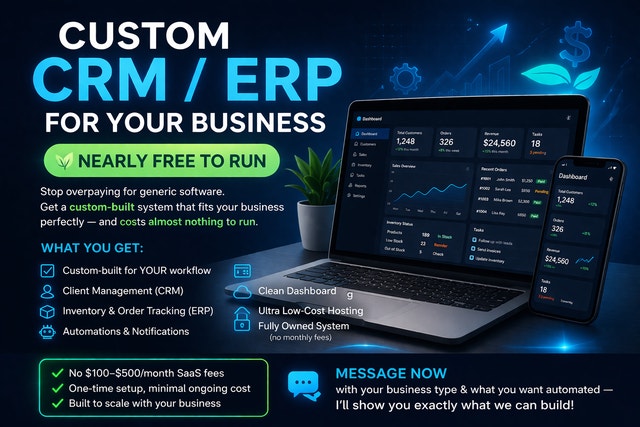 Custom CRM / ERP Systems for Your Business