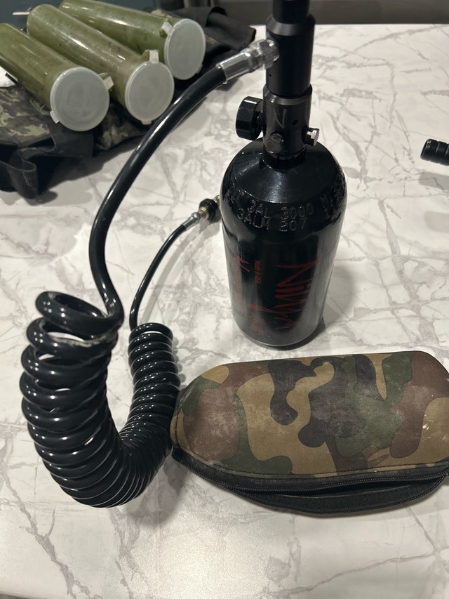 Ninja Paintball Tank and RAP4 Remote Line