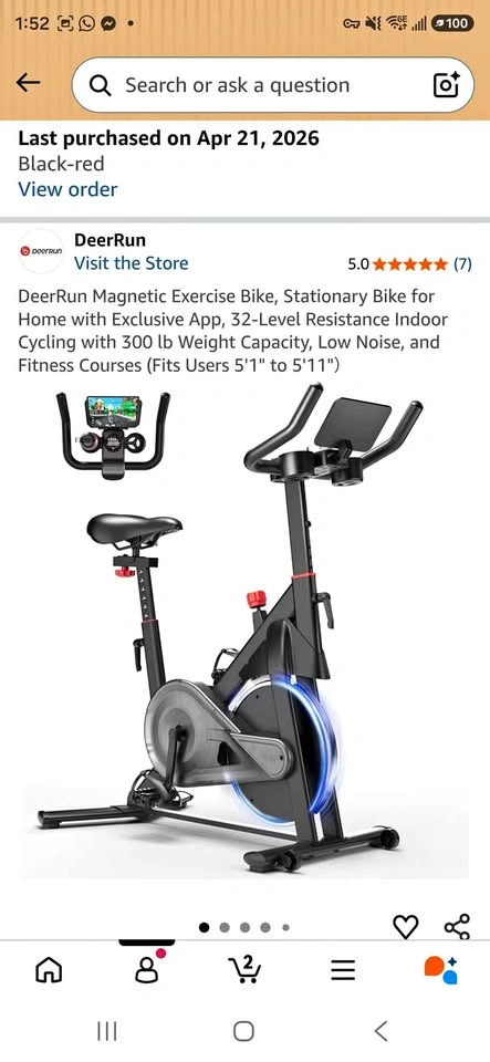 DeerRun Magnetic Exercise Bike