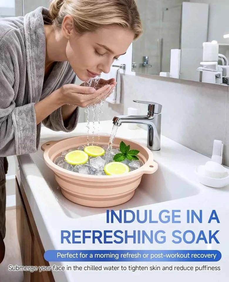 Collapsible Silicone Face Ice Bath Bowl - photo 4