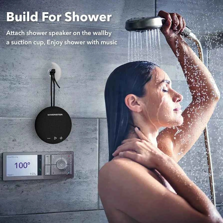 Monster Bluetooth Shower Speaker - Waterproof, BT 5.4, HD Sound - photo 2