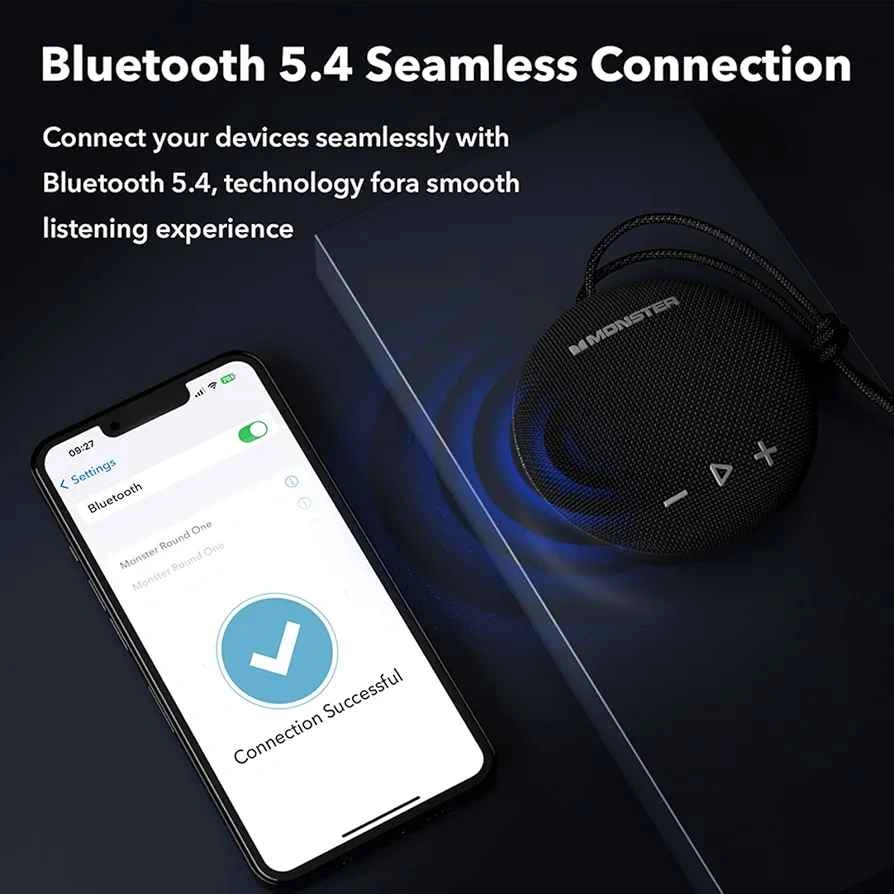 Monster Bluetooth Shower Speaker - Waterproof, BT 5.4, HD Sound - photo 4