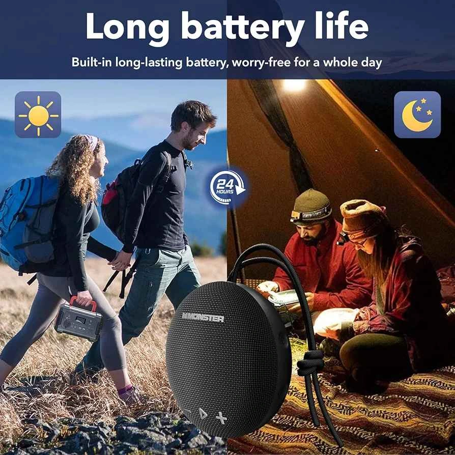 Monster Bluetooth Shower Speaker - Waterproof, BT 5.4, HD Sound - photo 5