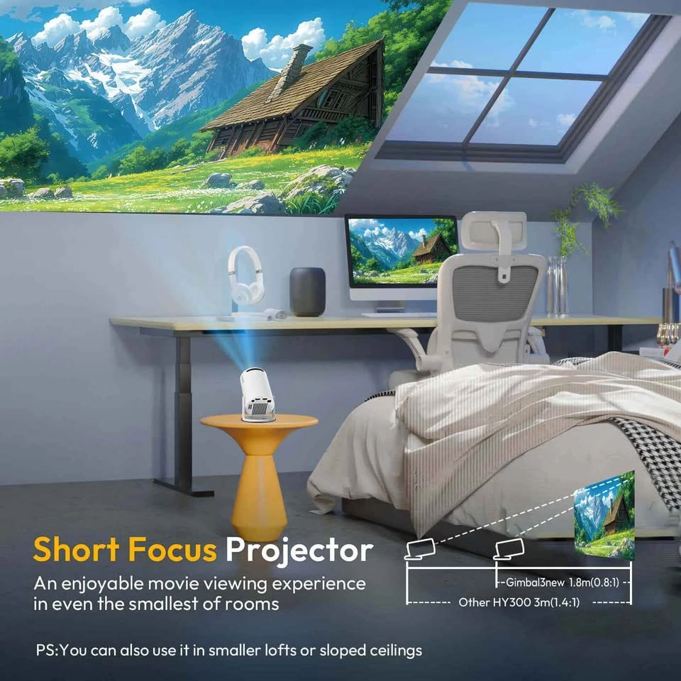 NEW Portable Short-throw Projector, Android 11.0 - photo 4