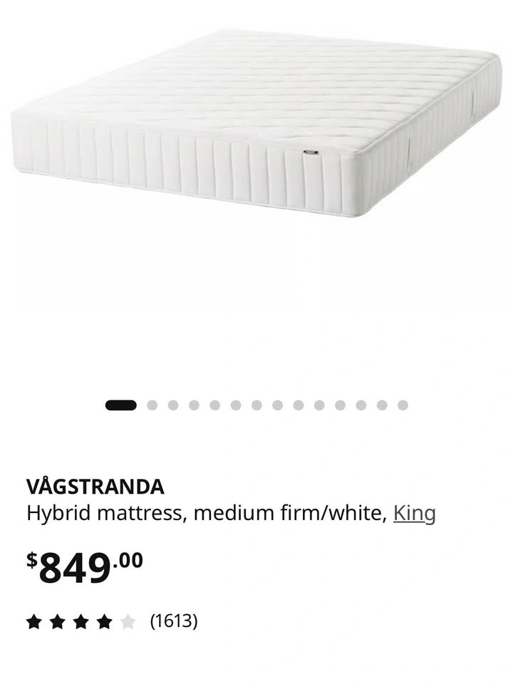 URGENT - IKEA VAGSTRANDA medium-firm KING mattress - photo 2