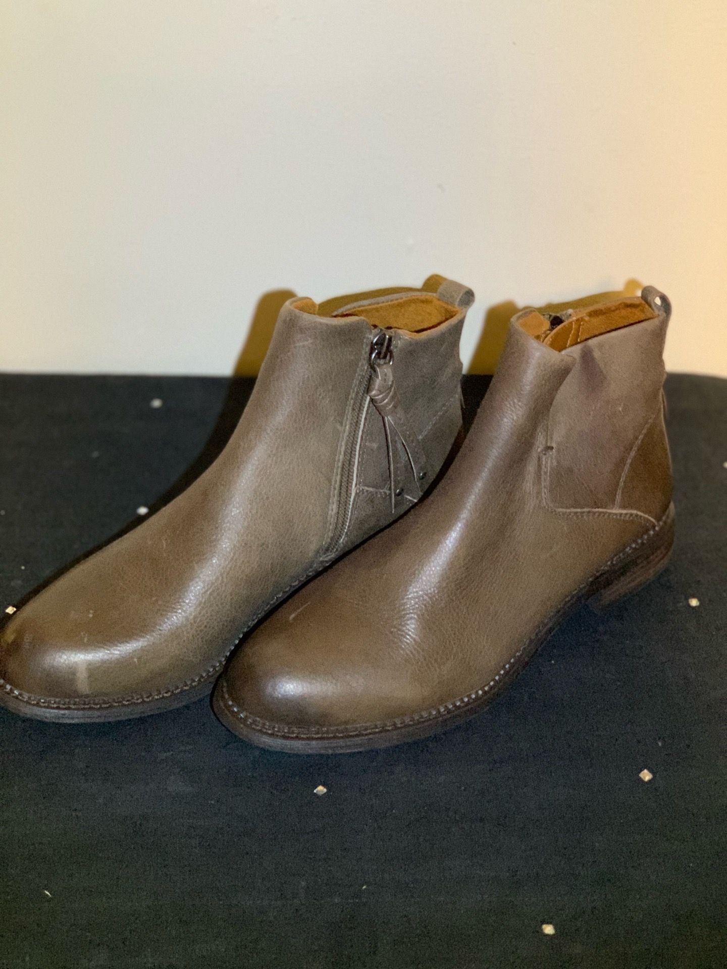Franco Sarto Hyla Taupe Leather Ankle Boots Women Size 7.5 M - photo 2