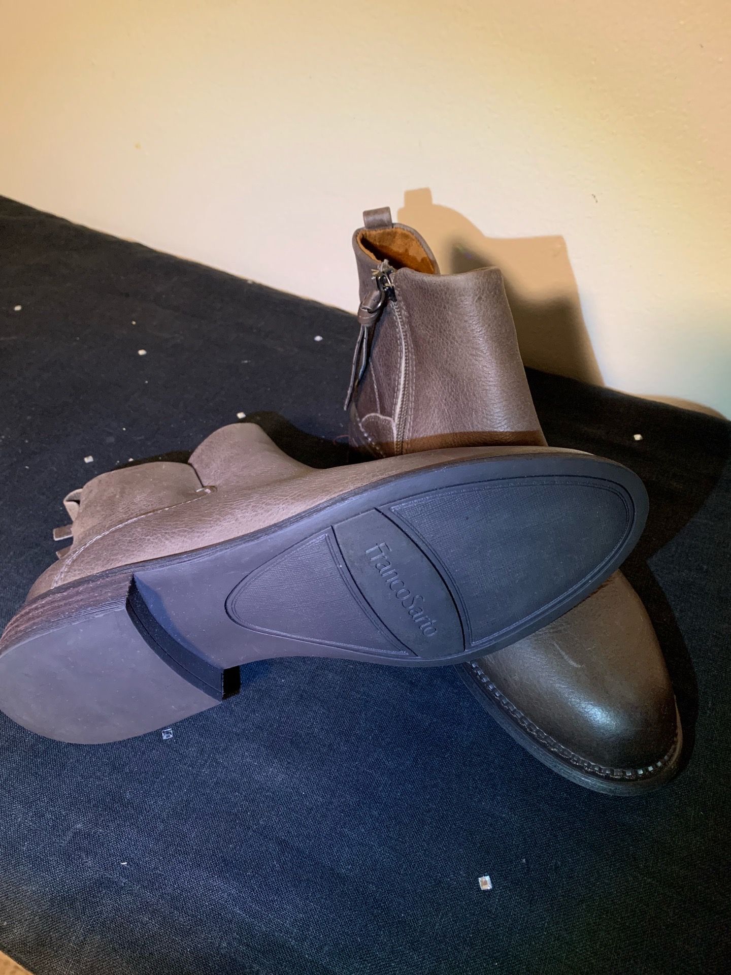 Franco Sarto Hyla Taupe Leather Ankle Boots Women Size 7.5 M - photo 3