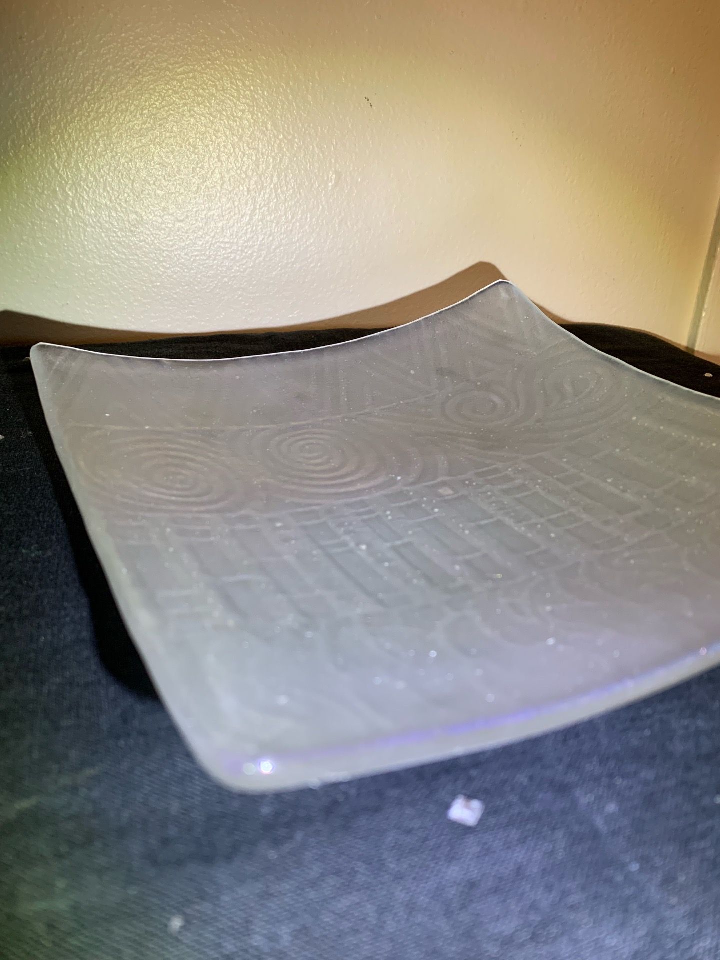 Hand Slumped Iridescent Glass Trinket Dish - photo 4