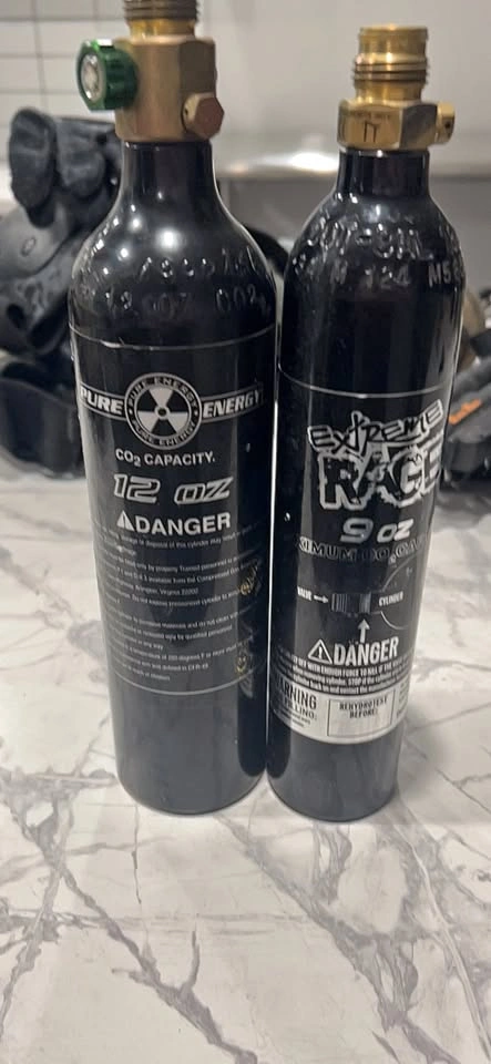 Pure Energy 12 oz and Extreme Race 9 oz CO2 Tanks