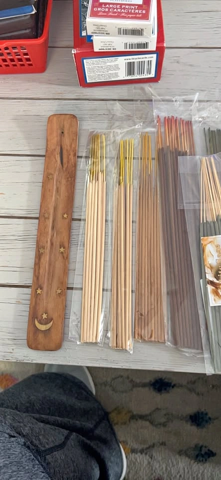 Incense Holder and Incense Sticks and Native American Sage