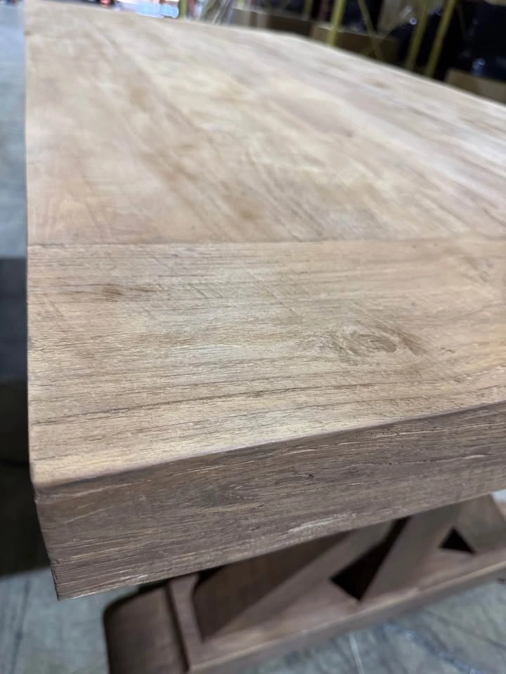 Rustic Wood Trestle Dining Table - photo 4