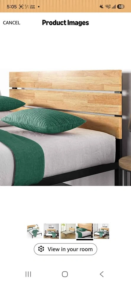 King bed frame + 6inch mattress with mattress cover
