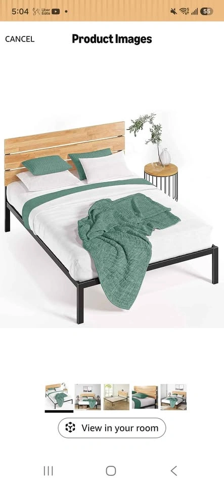 King bed frame + 6inch mattress with mattress cover - photo 4