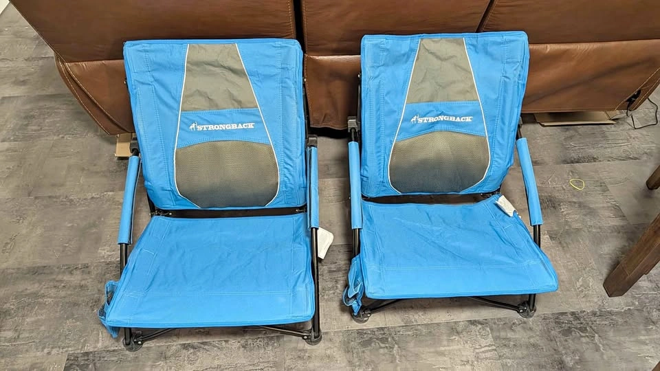 Pair of STRONGBACK Low Gravity Camping Chairs