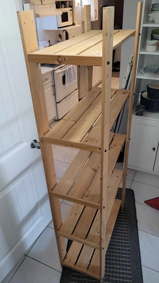 Solid Wood 5-Tier Storage Shelf / Bookcase - photo 2