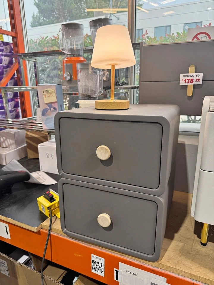 Modern Cream Bedside Table with 2 Drawers - Multiple Sizes
