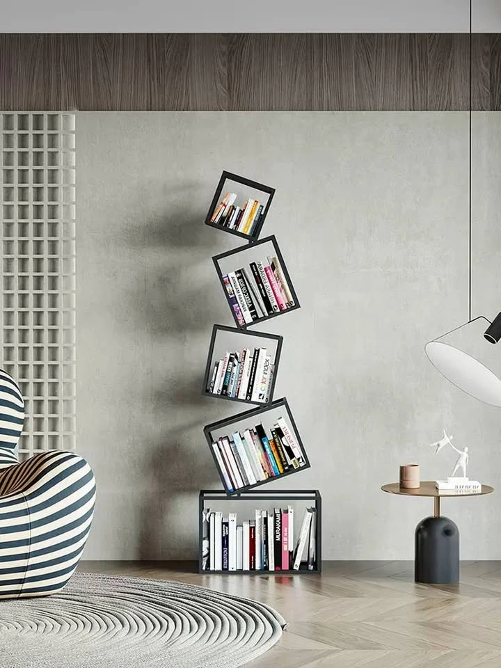 BS024 A1078 Modern 5-Tier Black Bookshelf - photo 2