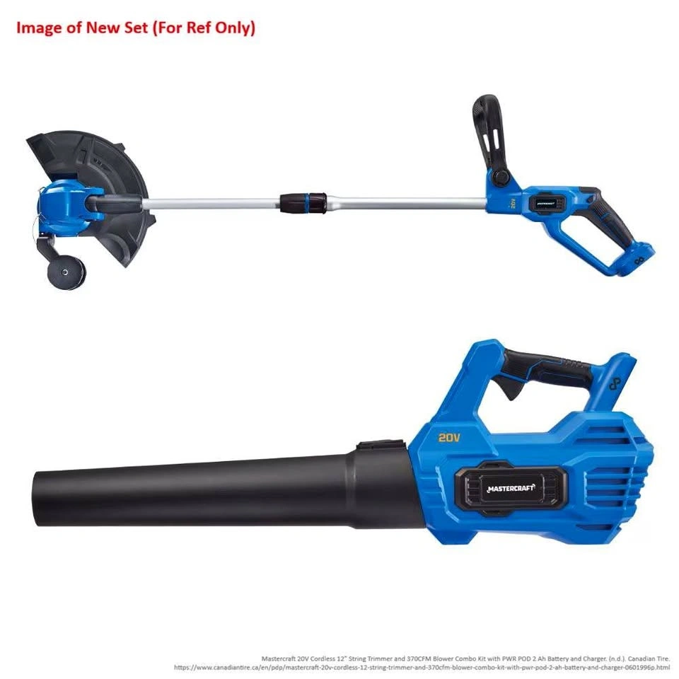 Mastercraft 20V Trimmer & Blower Combo Kit – Battery + Charger