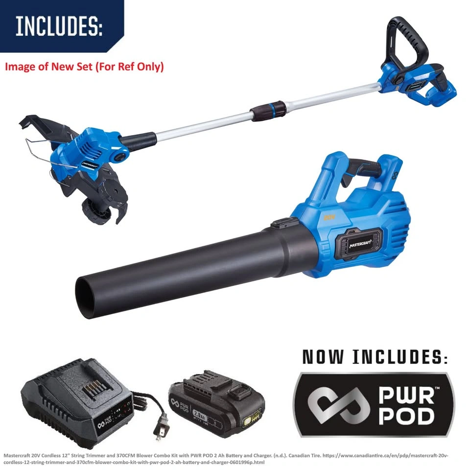 Mastercraft 20V Trimmer & Blower Combo Kit – Battery + Charger - photo 3
