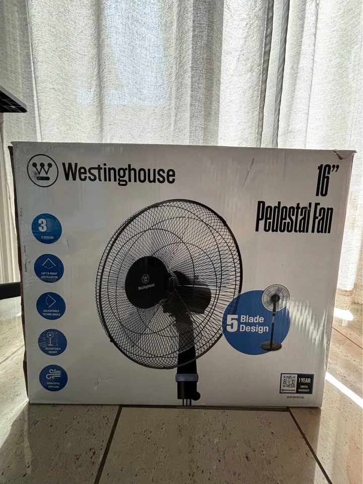 Brand New Westinghouse 16” Pedestal Fan – Opened Only for Testin - photo 2