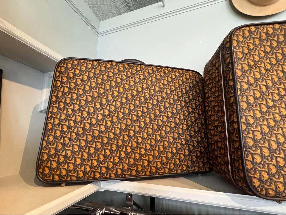Vintage Christian Dior Oblique Monogram Suitcase Set (2) - photo 2