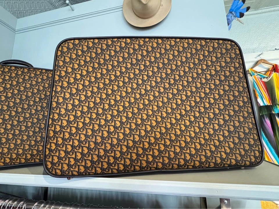 Vintage Christian Dior Oblique Monogram Suitcase Set (2) - photo 3