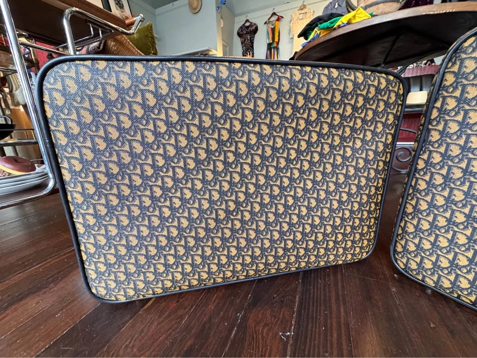 Vintage Christian Dior Oblique Monogram Suitcase Set (2) - photo 5