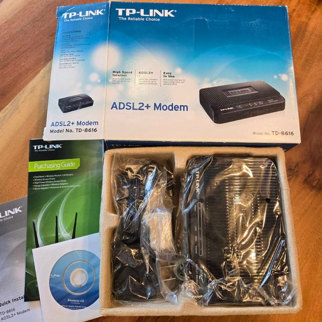 New. TP-Link ADSL2+ Modem TD-8616