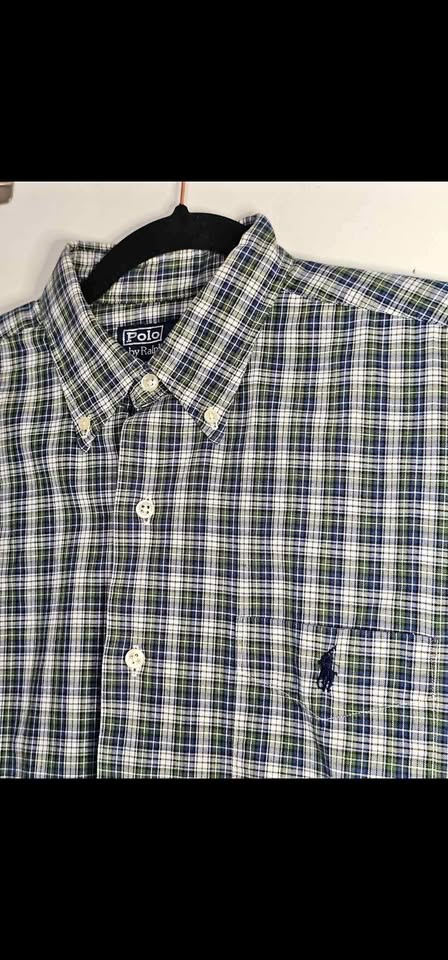 Size M Vintage Polo Ralph Lauren Long Sleeve Plaid Shirt