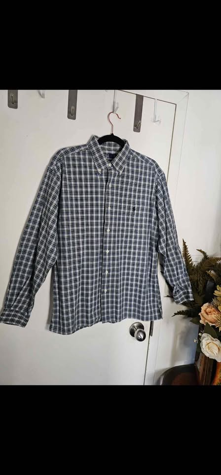 Size M Vintage Polo Ralph Lauren Long Sleeve Plaid Shirt - photo 2