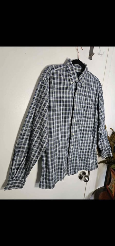 Size M Vintage Polo Ralph Lauren Long Sleeve Plaid Shirt - photo 3