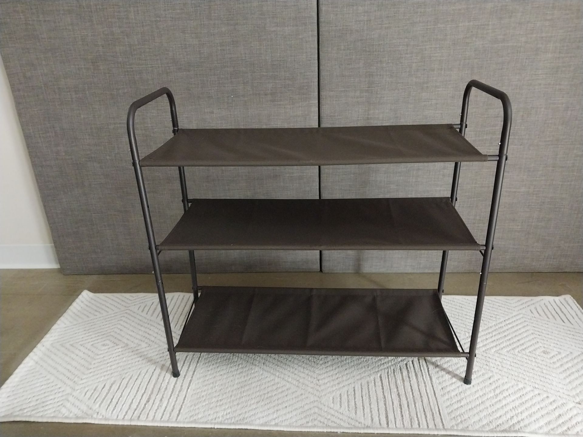 3-Tier Metal Shoe Rack – Bronze