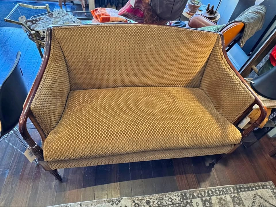 Elegant antique Edwardian mahogany settee
