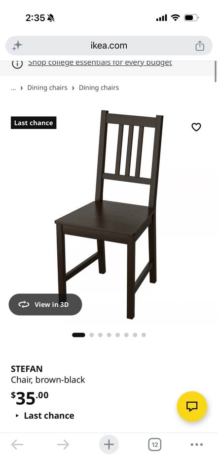 Dining Table and IKEA STEFAN Chairs (Set of 4) - photo 2
