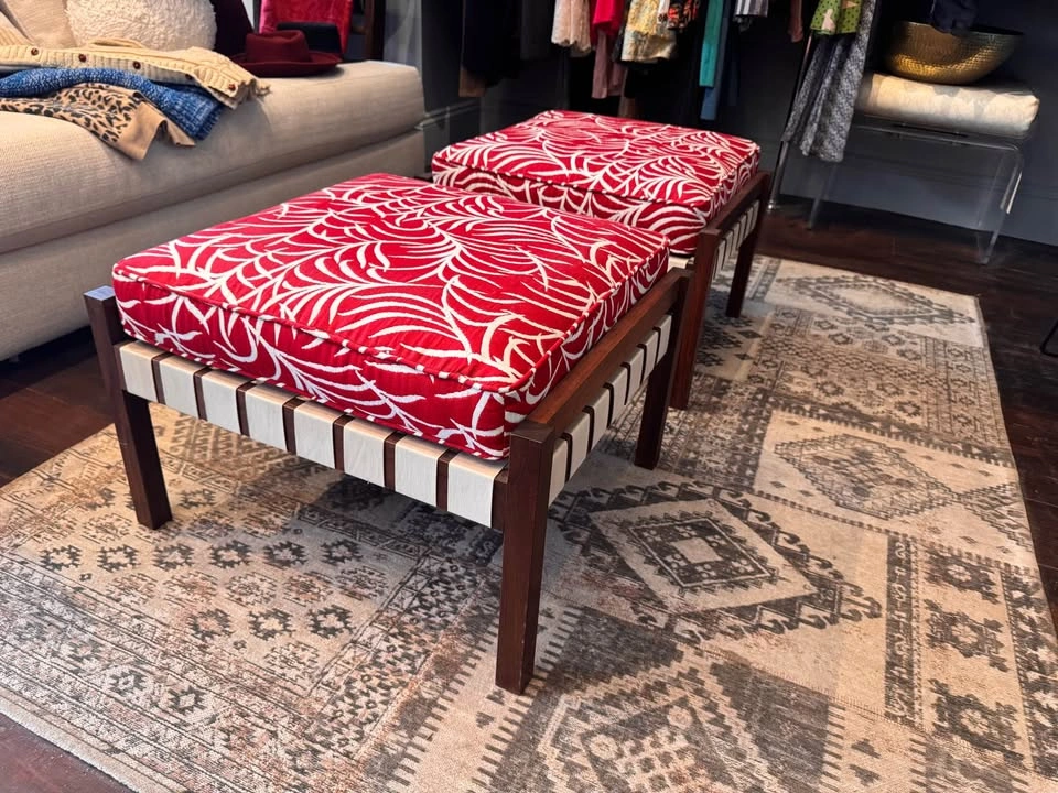 MCM Red Ottomans - photo 3