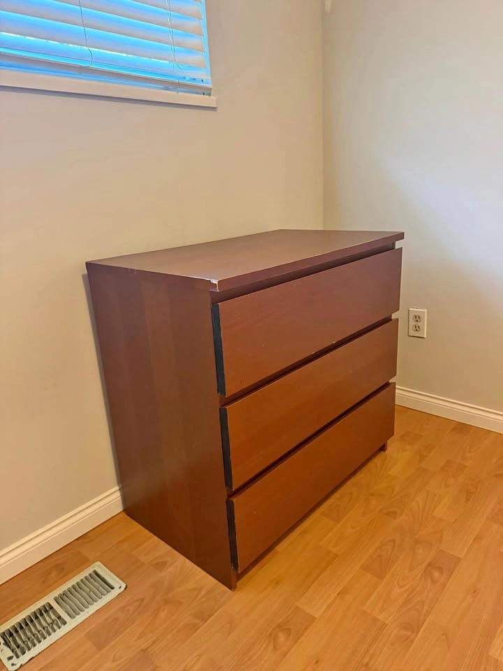 Modern 3-Drawer Dresser – Espresso Brown
