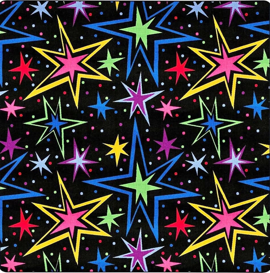 Joy Carpets Kapow Fluorescent Blacklight Rug – 6’ × 6’