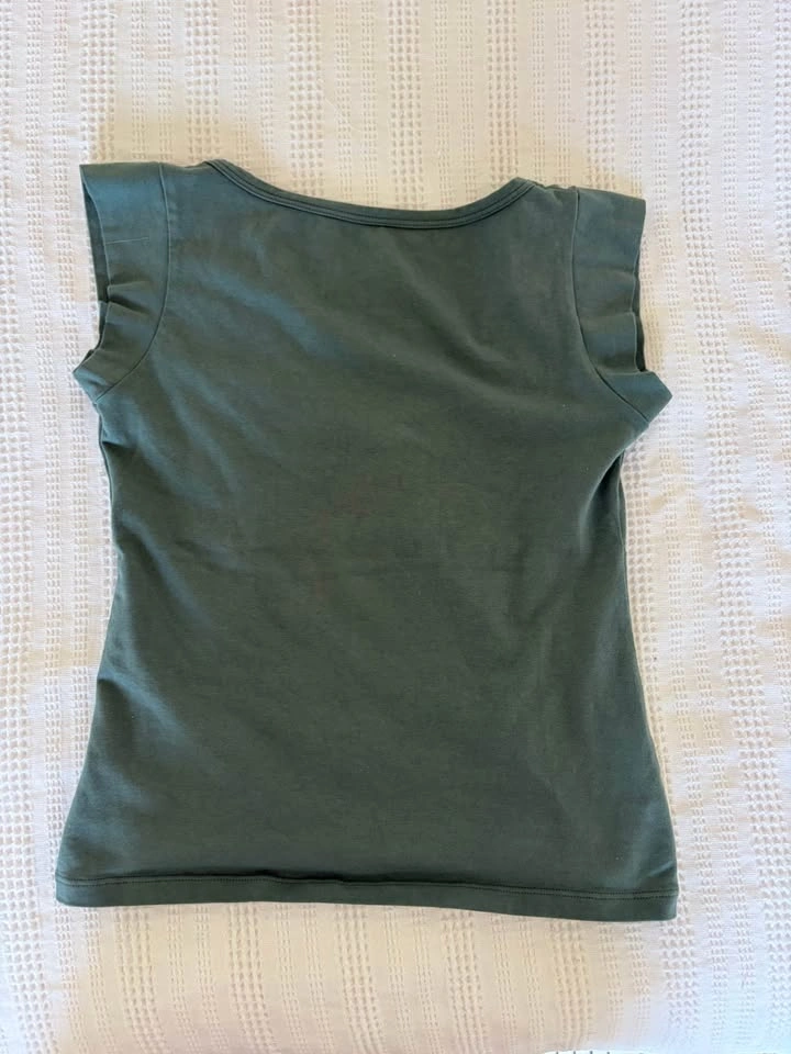 Brandy Melville Amara Top - Sage Green V Neck - photo 2