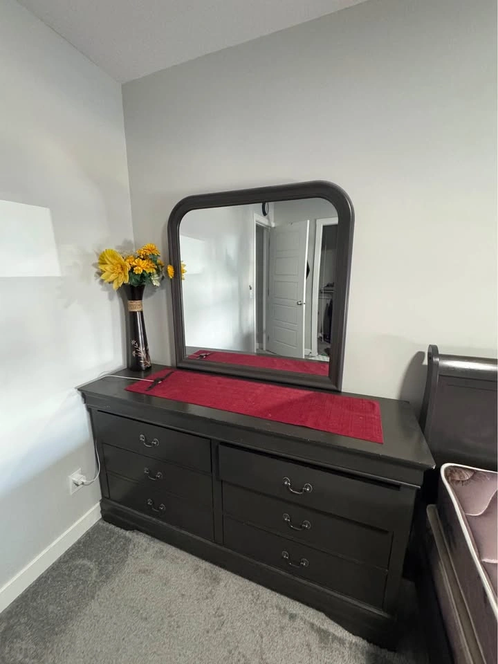 King Size Bed Set with Mattress, Side Table, and Dresser - photo 5