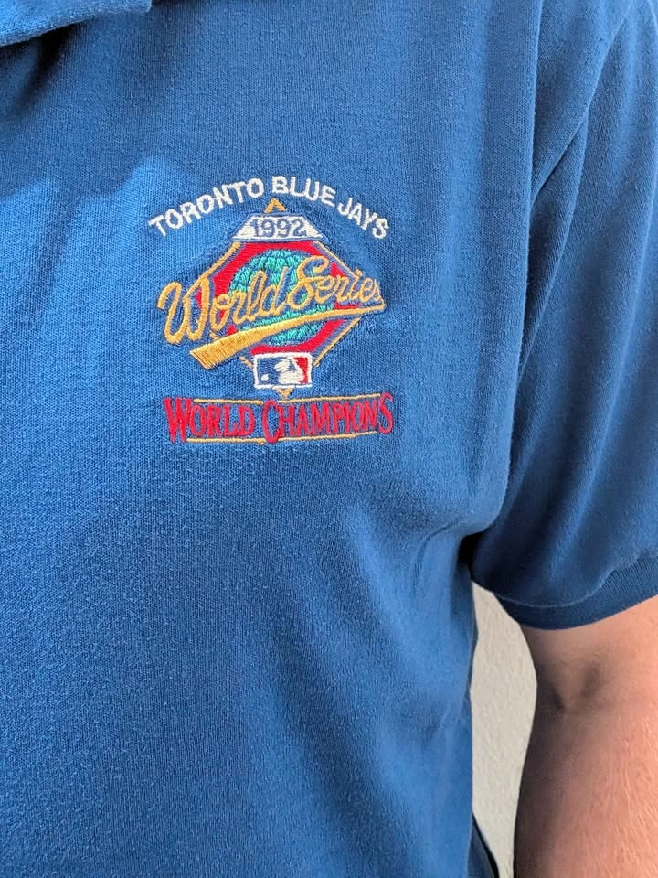 Vintage Toronto Blue Jays 1992 World Series Golf Shirt - photo 2