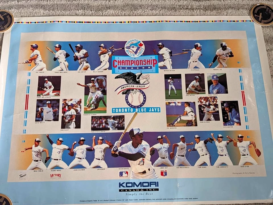 Vintage 1991 Blue Jays poster