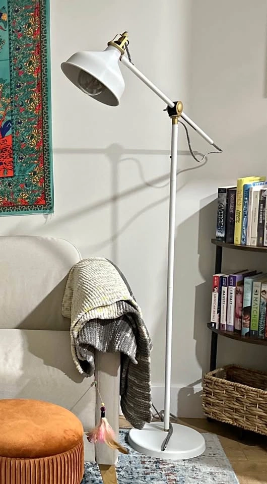 White IKEA floor lamp