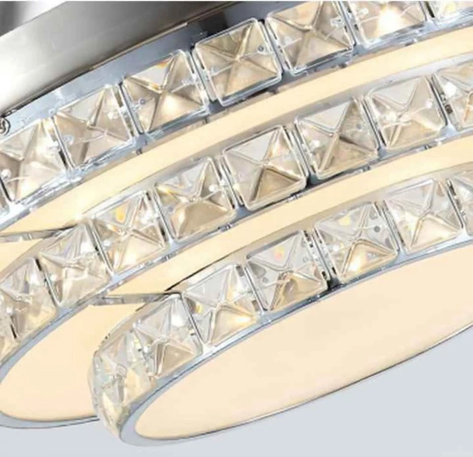 42 Inch Crystal Invisible Ceiling Fan with Lights - photo 3