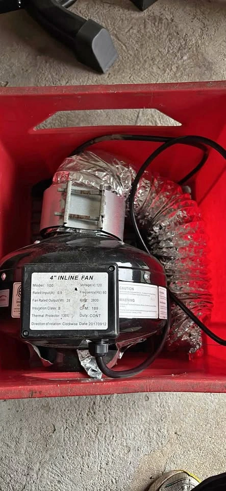 4” Inline Duct Fan 120 voltage