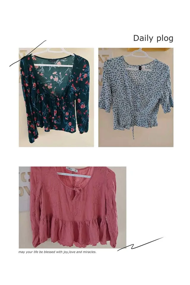 Hollister, AE and H&M floral tops thumbnail