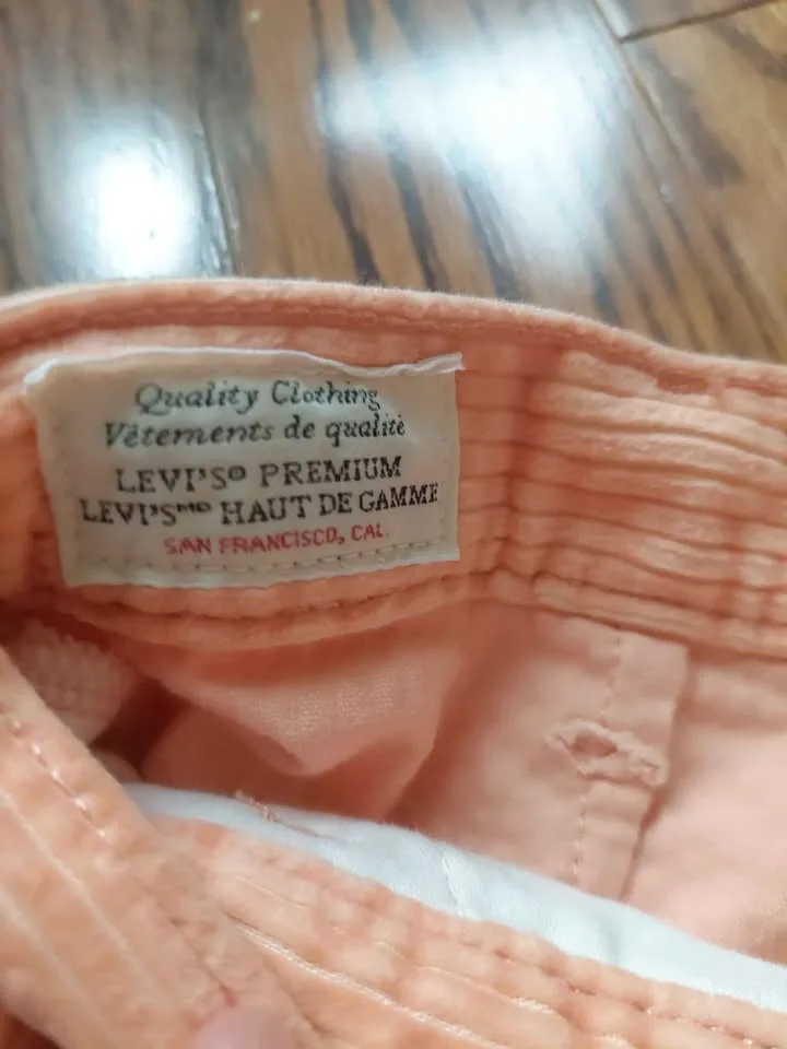 Levi's corduroy cotton pants in peach image indicator(2)